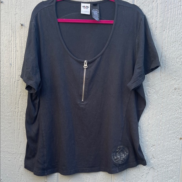 Harley-Davidson Tops - Harley Davidson Black Zipper Women’s Top